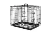 Royale Portable Collapsible Metal Frame Kennel 61cm Cat Dog Puppy Crate Cage