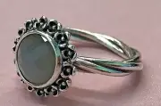 PANDORA | FLORAL ELEGANCE GREY MOONSTONE RING ✪NEW✪ 190850MSG RETIRED RARE 925