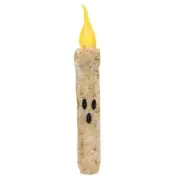 Ghost Grungy 6" Timer Taper Candle