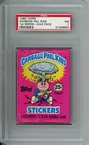 1985 Topps OS1 Garbage Pail Kids 1st Series 1 OS1 Wax Pack WITH $0.25 gpk PSA 7