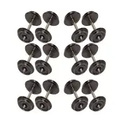 12Pcs Metal Wheels Spare Part Hobby Train Accessory for 1:87 Model Train DIY