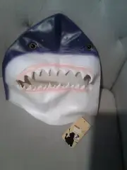 Creepy Party Shark Seaton Co Halloween Animal Mask NEW One Size OSFM Adult