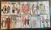 Burda Sewing Pattern Lot Of 10 Vintage Clothing Couture Super Easy and Special