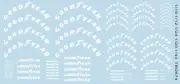 1/18 1/12 1/24 1/20 1/43 White Tire Decals for Formula one models TBD675