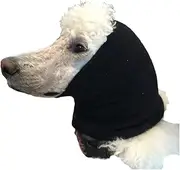 Pet Hoodz for Dogs - Anxiety, Grooming, Ear Protection, Calming Hood, Compression, Pet Hoodie, Dog Ear Wrap (Black, S)