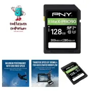 128GB EliteX- UHS-II SDXC Memory Card – R300MB/s W280MB/s, U3, V90, 8K UHD, F...