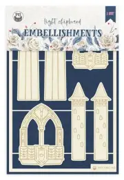 2 Pack P13 Die-Cut Chipboard Embellishments 4"X6"-Once Upon A Time #02,6/Pkg P13