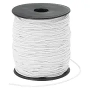 Elastic Cord, 1.5mm Stretchy Elastic String 100 Yards White