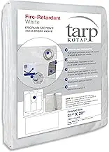 Kotap FR-2120 Fire-Retardant Tarp for Construction Job Sites Requiring Tarpaulin, 21 x 20-Foot, White
