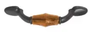 (5 Pack) 3 inch Faceted Acrylic Insert Pull Oil Bronze Rootbeer Amber