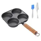4-Cup Omelet Pan Non Stick Crepe Pan Suitable for Gas Stove & Induction Cookware