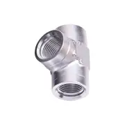 Aeroflow Brand NPT Female Pipe Tee 1/8" Silver Finish Finish Hose Fitting