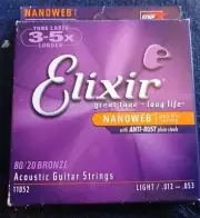 Elixir Light Acoustic Strings (12-53) (Nanoweb)