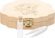 Abaodam 1 Set Deciduous Teeth Keepsake Box Wooden Tooth Storage Case for Boys Dragon Zodiac Design for Storing Fetal Hair Memories