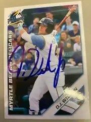 D J Wilson 2019 Myrtle Beach Pelicans Signed Card