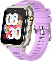 Tywop Kids Smartwatch for Boys Girls Age 4-12 with 24 Puzzle Game 1.54" Touchscreen Camera Video Recording Music Player Pedometer Alarm Clock Learning Educational Toys Aluminum Case Sports Band
