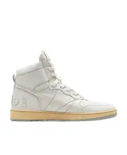 Round head strapped high upper board shoes US8 White