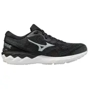Mizuno Womens Wave Skyrise 2 Neutral Cushioned Running Shoes (Black/Cool Silver/White)