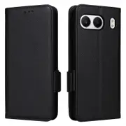 For OnePlus Nord 4 Case Wallet Litchi Grain Leather Phone Cover Auto-Absorbed