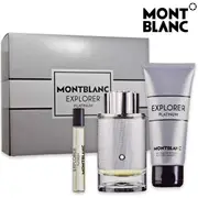 Montblanc explorer edp platinum 100 ml + travel edp 7.5 ml + shower gel 100 ml