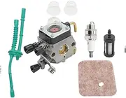 Carburetor Kit ，Compatible With Stihl FS55 FS55R FS55RC KM55 HL45 KM55R FS38 FS75 String Trimmer Weed Eater With Air Filter Line Gasket Carb(1 pieces)