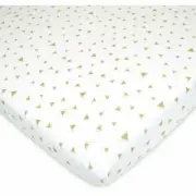 American Baby Co Cotton Jersey Knit Fitted Portable/Mini Crib Sheet Taupe Triang