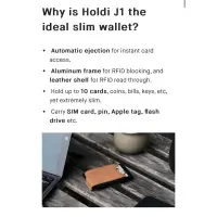 在飛比找蝦皮購物優惠-Holdi J1 鋁製  RFID 遮蔽防盜功能 證件夾 卡