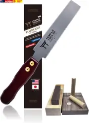 Japanese Flush Cut Saw - 150Mm Double Edge Pull Saw for Flush Cutting Dowels, Pe