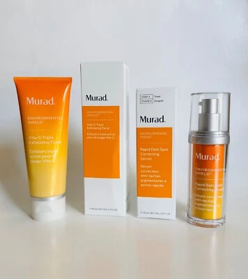 3 MURAD 2-PIECE Exfoliate + Brighten with Glycolic Acid | NEW IN BOX | $171