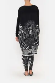 Camilla Franks Kaftans Order Of Disorder Long Sleeve Jumper With Print Back NWT