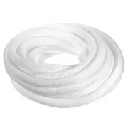 7/8 Inch x 50 Ft Split Wire Loom Tubing , Guard Convoluted Flex, White
