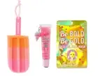Justice For Girls Popscicle 3pc Cosmetic Gift Set Lip Gloss Mask Sponge