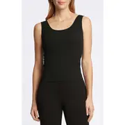 Foxcroft Georgia Crepe Knit Tank in Black at Nordstrom, Size Medium