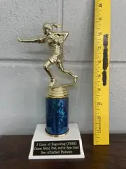 Female Flag Football Trophy With 3” Post. (Please See All Photos)