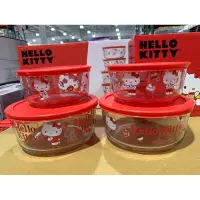 在飛比找蝦皮購物優惠-Pyrex Hello Kitty玻璃保鮮盒 圓形含蓋8件組