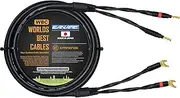 WORLDS BEST CABLES 4 Foot - Canare 4S11 – Audiophile Grade - HiFi Star-Quad Single Speaker Cable for Center Channel with Eminence Gold Banana & Spade Connectors