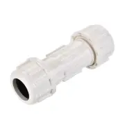 PVC Compression Plumbing Coupling Straight Pipe Fitting Extension 20mm White