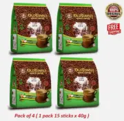 Old Town 3-In-1 Instant Hazelnut White Coffee 15 Sticks x 38g ( Pack of 4 )