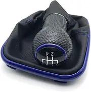 Gear Shift Knob 12mm Gear Shift Knob 5 Speed 6 Gear for Se&at for Le&on 2009(Blue,5 Speed)
