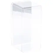 Pioneer Plastics Clear Beveled Edge Case (Mirrored), 4.375" W x 4.125" D x 9" H