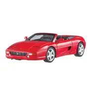 FERRARI F355 SPIDER CONVERTIBLE ELITE RED 1/18 DIECAST MODEL HOT WHEELS BLY34