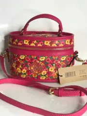 NWT Steve Madden Train Case Crossbody Purse Pink Floral Design
