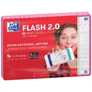 Oxford Flash 2.0 Cards Ruled 105 x 148mm Fuchsia 80 Pack