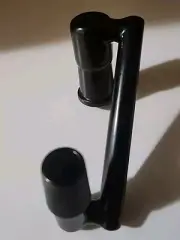 Black Drop Down 18mm Male to 18mm Female Side Extender Glass Adapter