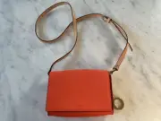Oroton Womens Orange/Tan Cross-body Leather bag BNWT