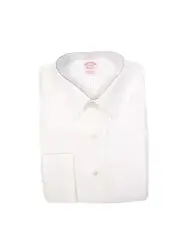 Brooks Brothers Traditional All Cotton 14.5-33 10-Pleat Front Tuxedo Shirt White