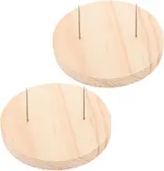 SHINEOFI 2pcs Doll Stand Doll Frame Action Figure Support Felt Animal Stand Crochet Holder Plush Bear Stand Double Doll Holder Animal Stand Stainless Steel Beige