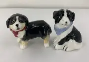 Cracker Barrel Mini Christmas Dog Salt & Pepper Shaker Set - Holiday Decor -