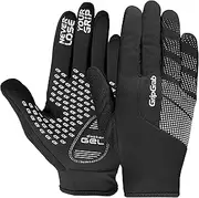 [GripGrab] Ride Windproof Midseason Winter Cycling Gloves Padded Touchscreen Full Finger Breathable Bicycle Black Hiviz
