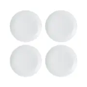 4pc Mikasa Chalk Kitchen Porcelain Side Plate Set, 21cm, White